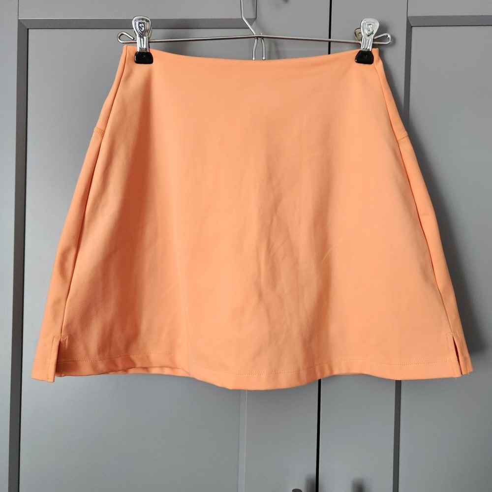 Girlfriend Collective Skort Small S Orange Apricot High Rise Athletic Mini Skirt